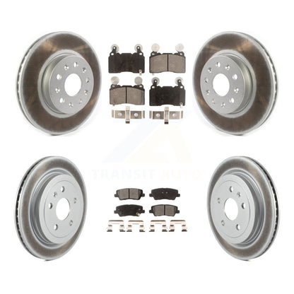 [Avant + Arrière] Kit de disque (revêtu) et plaquette (semi-métallique) de frein pour Cadillac CTS KGF-101952