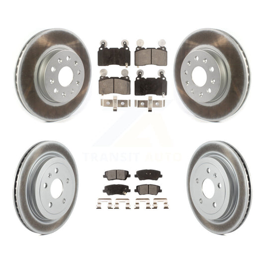 [Avant + Arrière] Kit de disque (revêtu) et plaquette (semi-métallique) de frein pour Cadillac CTS KGF-101952