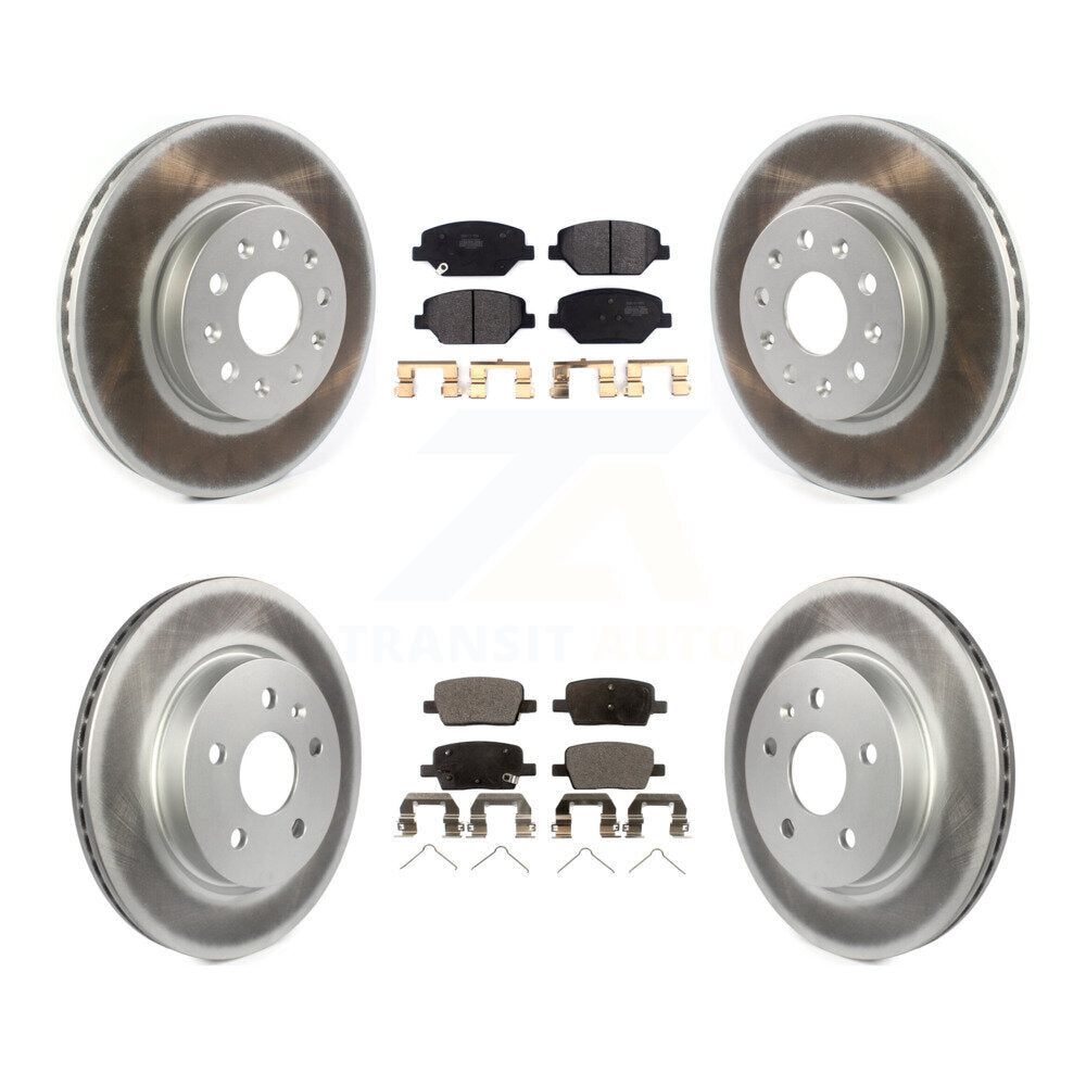 [Avant + Arrière] Kit de disque (revêtu) et plaquette (semi-métallique) de frein pour Chevrolet Camaro sans Brembo Calipers KGF-101953