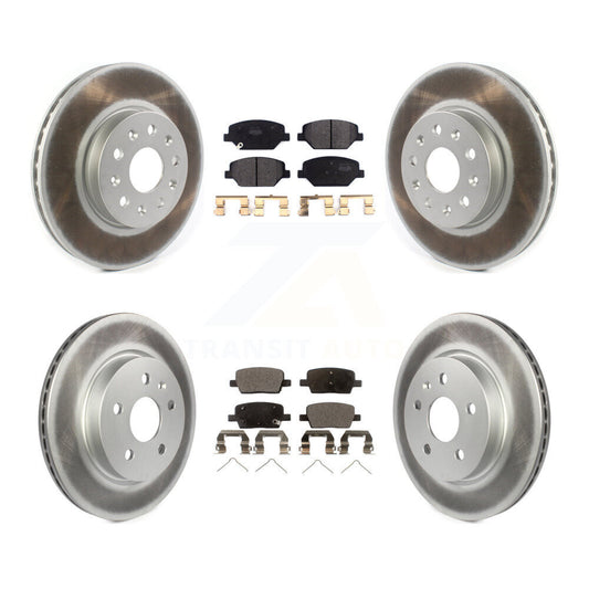 [Avant + Arrière] Kit de disque (revêtu) et plaquette (semi-métallique) de frein pour Chevrolet Camaro sans Brembo Calipers KGF-101953