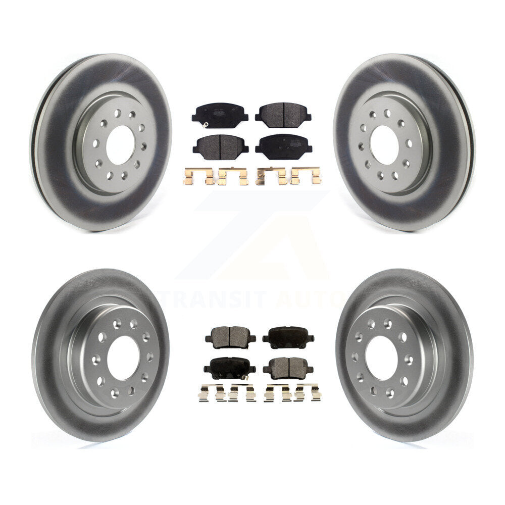 [Avant + Arrière] Kit de disque (revêtu) et plaquette (semi-métallique) de frein pour Chevrolet Equinox GMC Terrain Buick LaCrosse KGF-101954