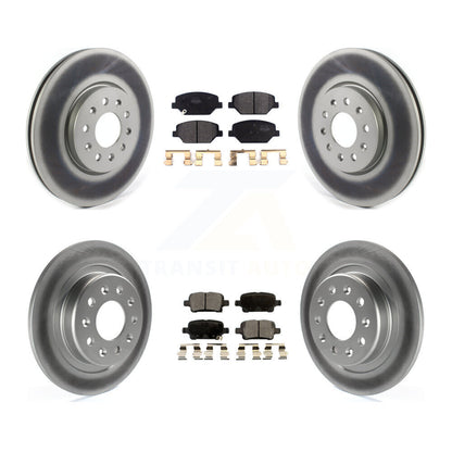 [Avant + Arrière] Kit de disque (revêtu) et plaquette (semi-métallique) de frein pour Chevrolet Equinox GMC Terrain Buick LaCrosse KGF-101954