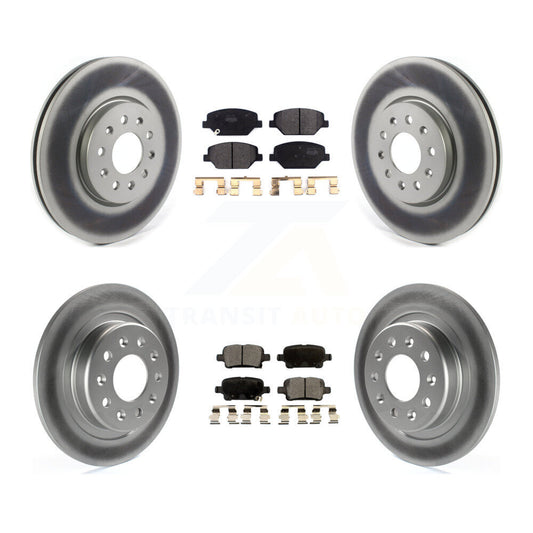 [Avant + Arrière] Kit de disque (revêtu) et plaquette (semi-métallique) de frein pour Chevrolet Equinox GMC Terrain Buick LaCrosse KGF-101954