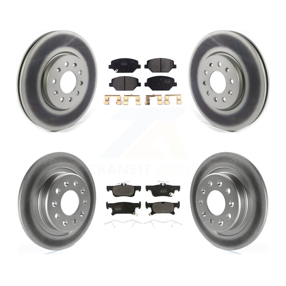 [Avant + Arrière] Kit de disque (revêtu) et plaquette (semi-métallique) de frein pour 2016-2018 Buick Envision avec 288mm Diameter Rotor KGF-101955