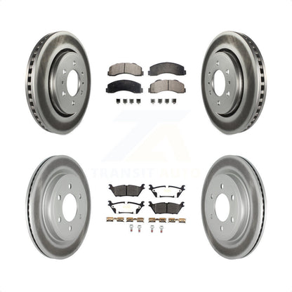 [Avant + Arrière] Kit de disque (revêtu) et plaquette (semi-métallique) de frein pour Ford F-150 Expedition Lincoln Navigator KGF-101959 par Transit Auto