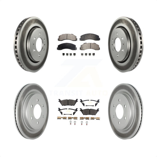 [Avant + Arrière] Kit de disque (revêtu) et plaquette (semi-métallique) de frein pour Ford F-150 Expedition Lincoln Navigator KGF-101959 par Transit Auto