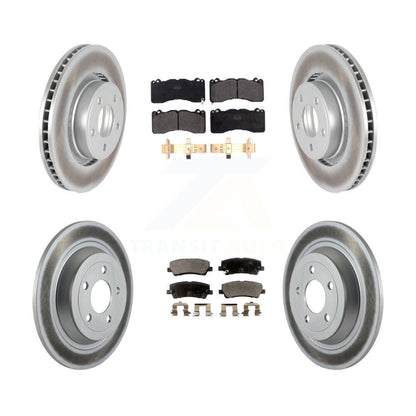 [Avant + Arrière] Kit de disque (revêtu) et plaquette (semi-métallique) de frein pour 2015 Ford Mustang V6 avec Brembo Brakes KGF-101960