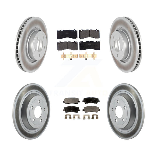 [Avant + Arrière] Kit de disque (revêtu) et plaquette (semi-métallique) de frein pour 2015 Ford Mustang V6 avec Brembo Brakes KGF-101960
