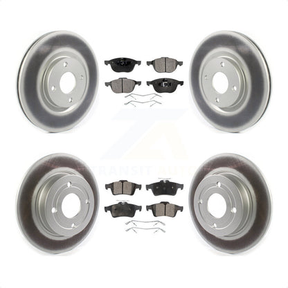 [Avant + Arrière] Kit de disque (revêtu) et plaquette (semi-métallique) de frein pour 2018-2021 Ford EcoSport FWD KGF-101961 par Transit Auto