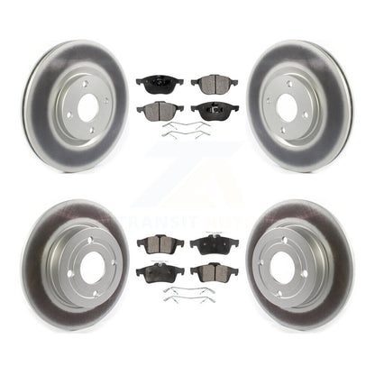 [Avant + Arrière] Kit de disque (revêtu) et plaquette (semi-métallique) de frein pour 2018-2021 Ford EcoSport FWD KGF-101961