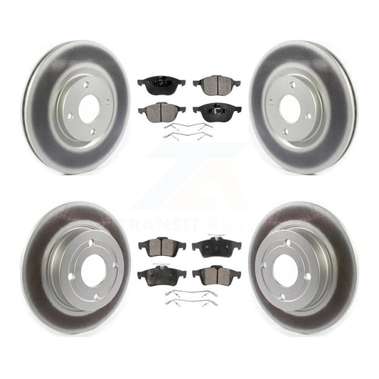 [Avant + Arrière] Kit de disque (revêtu) et plaquette (semi-métallique) de frein pour 2018-2021 Ford EcoSport FWD KGF-101961