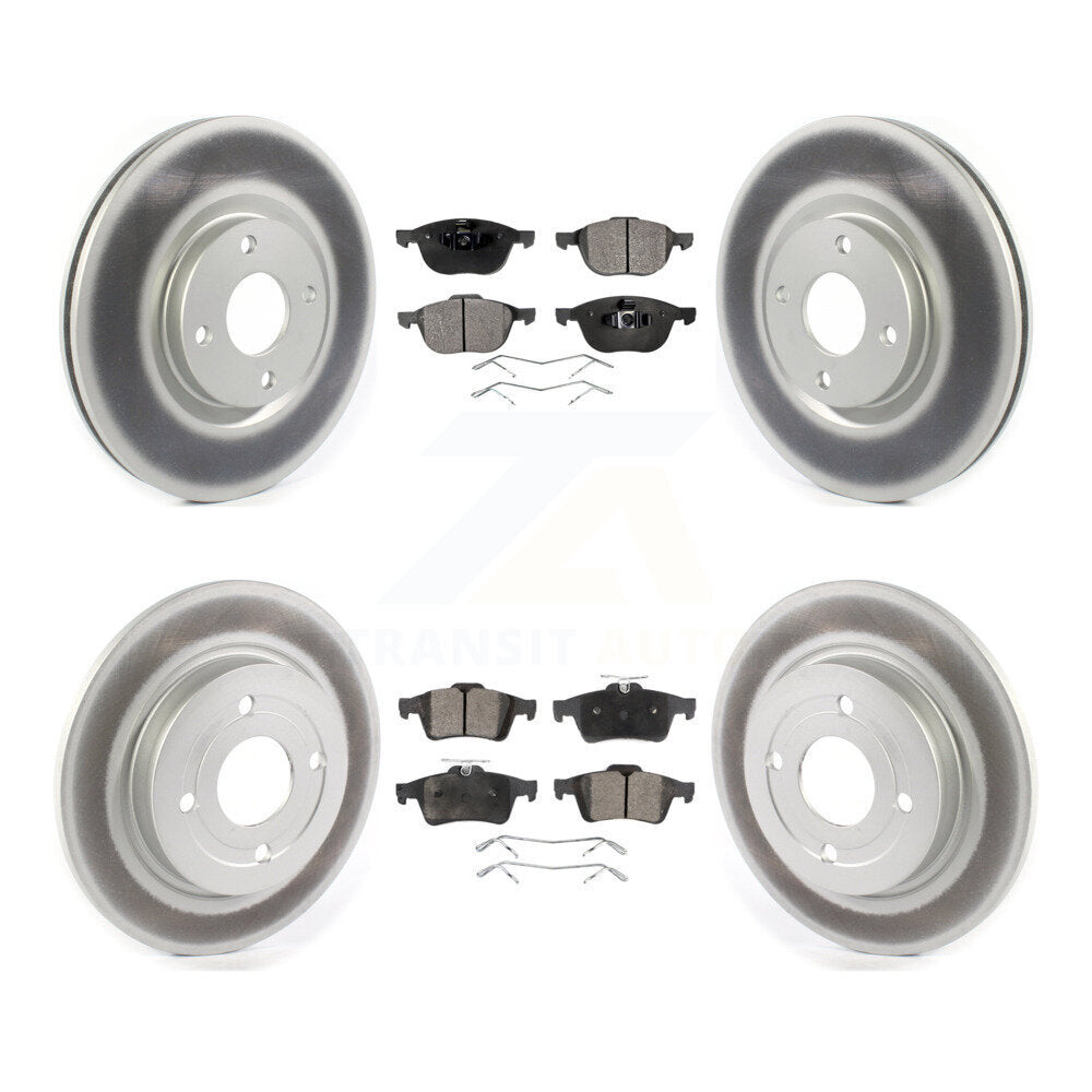 [Avant + Arrière] Kit de disque (revêtu) et plaquette (semi-métallique) de frein pour 2018-2022 Ford EcoSport AWD KGF-101962