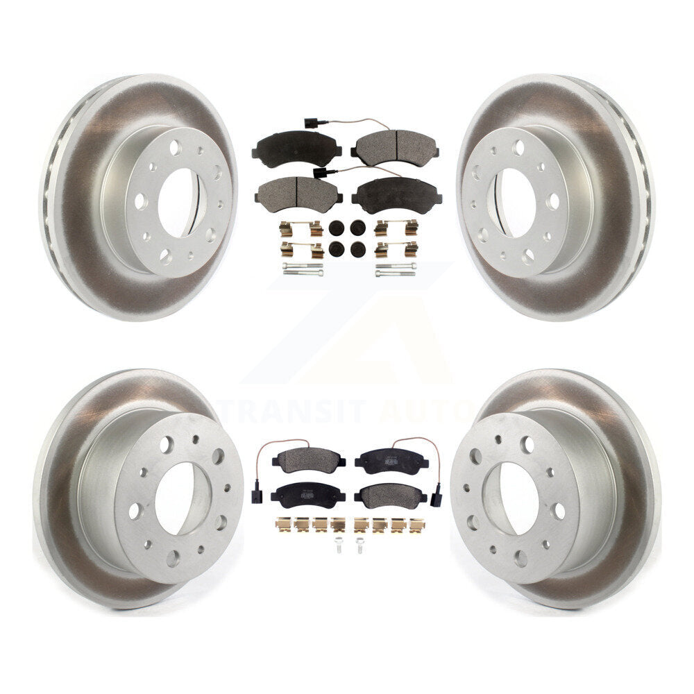 [Avant + Arrière] Kit de disque (revêtu) et plaquette (semi-métallique) de frein pour Ram ProMaster 1500 2500 3500 KGF-101963