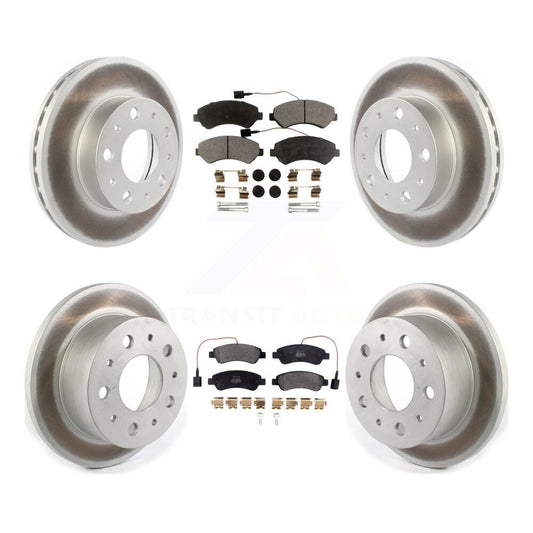 [Avant + Arrière] Kit de disque (revêtu) et plaquette (semi-métallique) de frein pour Ram ProMaster 1500 2500 3500 KGF-101963