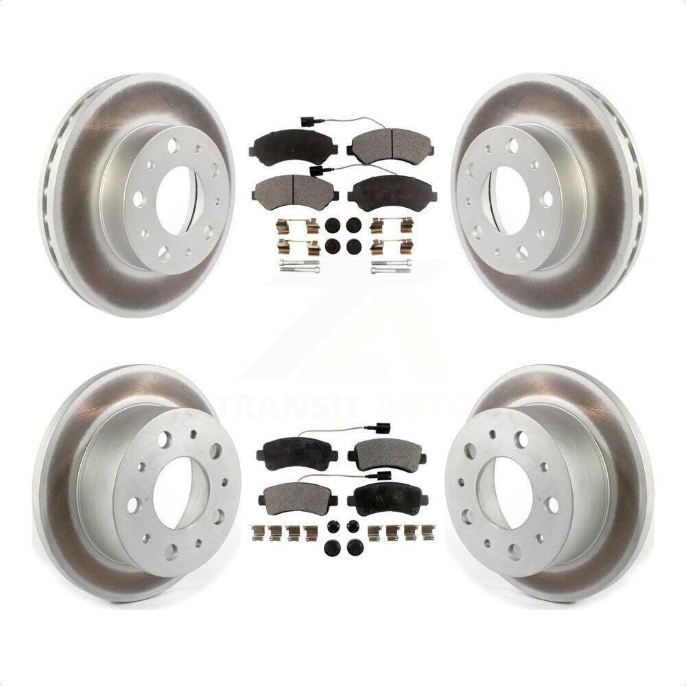 [Avant + Arrière] Kit de disque (revêtu) et plaquette (semi-métallique) de frein pour Ram ProMaster 3500 KGF-101964 par Transit Auto