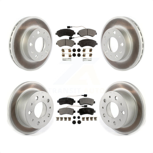 [Avant + Arrière] Kit de disque (revêtu) et plaquette (semi-métallique) de frein pour Ram ProMaster 3500 KGF-101964 par Transit Auto