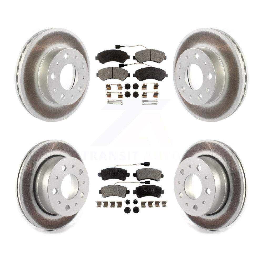 [Avant + Arrière] Kit de disque (revêtu) et plaquette (semi-métallique) de frein pour Ram ProMaster 1500 2500 3500 KGF-101966