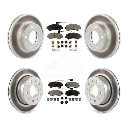 [Avant + Arrière] Kit de disque (revêtu) et plaquette (semi-métallique) de frein pour Ram ProMaster 1500 2500 3500 KGF-101966