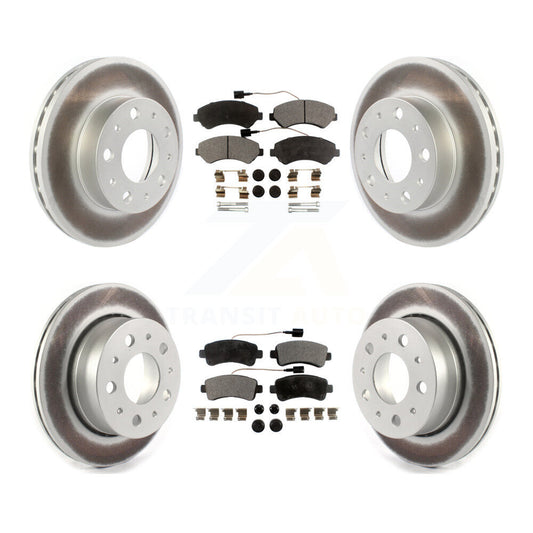 [Avant + Arrière] Kit de disque (revêtu) et plaquette (semi-métallique) de frein pour Ram ProMaster 1500 2500 3500 KGF-101966