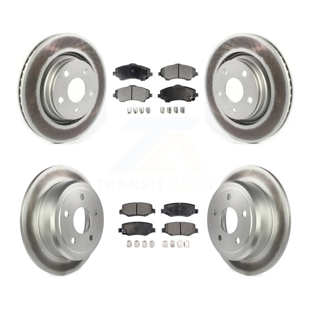 [Avant + Arrière] Kit de disque (revêtu) et plaquette (semi-métallique) de frein pour Jeep Wrangler JK avec 332mm Diameter Rotor KGF-101967