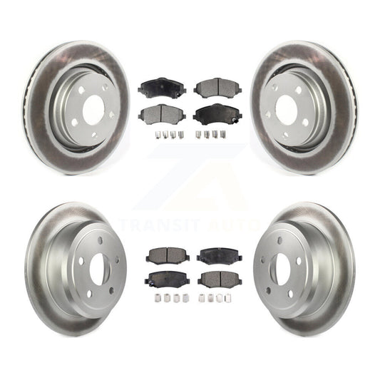 [Avant + Arrière] Kit de disque (revêtu) et plaquette (semi-métallique) de frein pour Jeep Wrangler JK avec 332mm Diameter Rotor KGF-101967