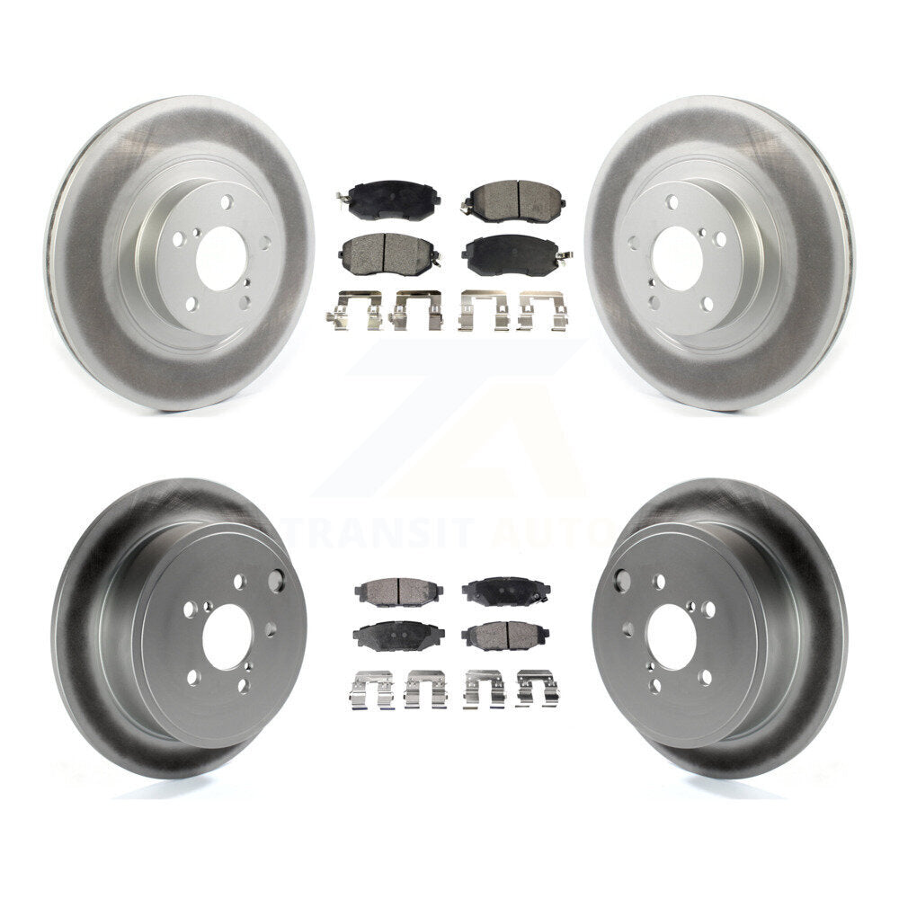 [Avant + Arrière] Kit de disque (revêtu) et plaquette (semi-métallique) de frein pour Subaru Impreza Outback Forester Legacy KGF-101972