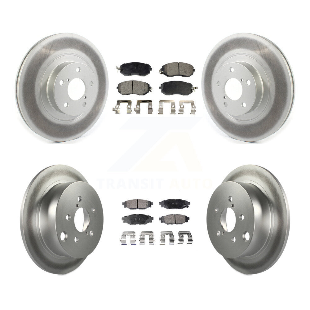 [Avant + Arrière] Kit de disque (revêtu) et plaquette (semi-métallique) de frein pour Subaru Forester XV Crosstrek avec 292mm Diameter Rotor KGF-101973