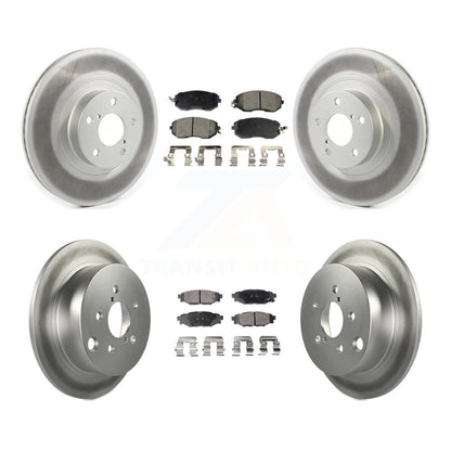 [Avant + Arrière] Kit de disque (revêtu) et plaquette (semi-métallique) de frein pour Subaru Forester XV Crosstrek avec 292mm Diameter Rotor KGF-101973