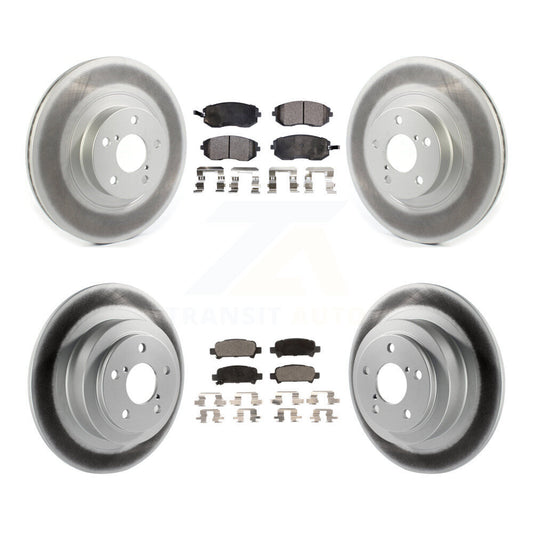 [Avant + Arrière] Kit de disque (revêtu) et plaquette (semi-métallique) de frein pour 2005-2006 Subaru Baja Turbocharged avec 292mm Diameter Rotor KGF-101974
