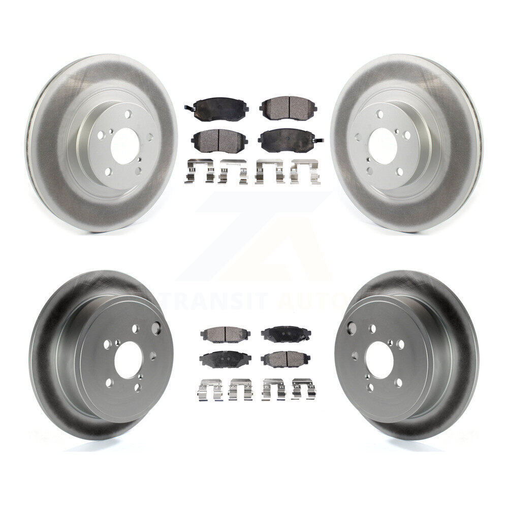 [Avant + Arrière] Kit de disque (revêtu) et plaquette (semi-métallique) de frein pour Subaru Outback Forester Impreza Legacy KGF-101976