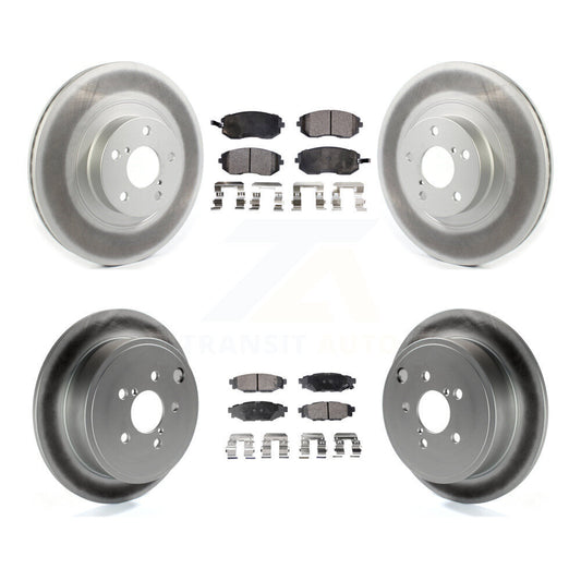 [Avant + Arrière] Kit de disque (revêtu) et plaquette (semi-métallique) de frein pour Subaru Outback Forester Impreza Legacy KGF-101976
