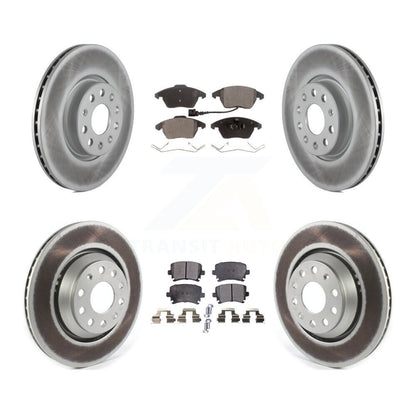 [Avant + Arrière] Kit de disque (revêtu) et plaquette (semi-métallique) de frein pour 2009-2010 Volkswagen Passat CC avec 312mm Diameter Rotor KGF-101977