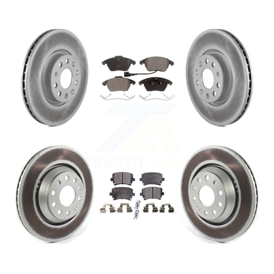 [Avant + Arrière] Kit de disque (revêtu) et plaquette (semi-métallique) de frein pour 2009-2010 Volkswagen Passat CC avec 312mm Diameter Rotor KGF-101977