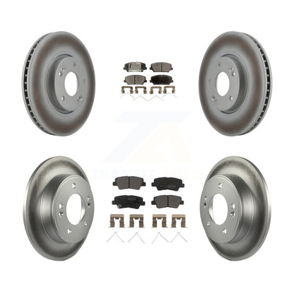 [Avant + Arrière] Kit de disque (revêtu) et plaquette (semi-métallique) de frein pour Hyundai Veloster KGF-101978