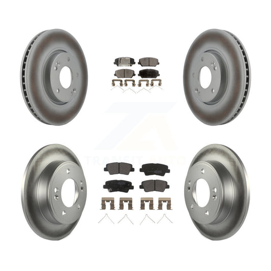 [Avant + Arrière] Kit de disque (revêtu) et plaquette (semi-métallique) de frein pour Hyundai Veloster KGF-101978