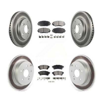[Avant + Arrière] Kit de disque (revêtu) et plaquette (semi-métallique) de frein pour 2012-2018 Toyota Prius V KGF-101980