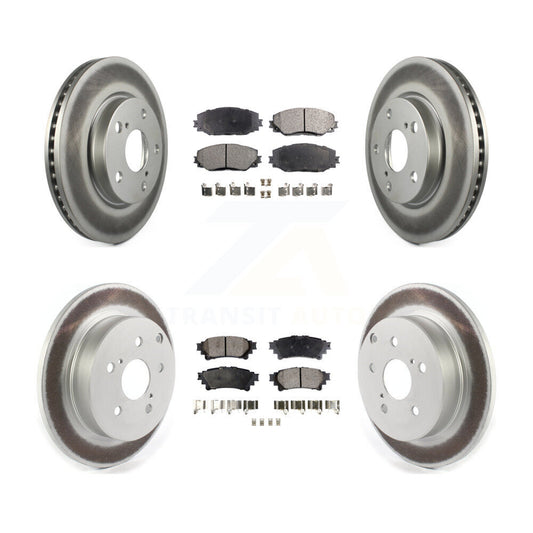 [Avant + Arrière] Kit de disque (revêtu) et plaquette (semi-métallique) de frein pour 2012-2018 Toyota Prius V KGF-101980