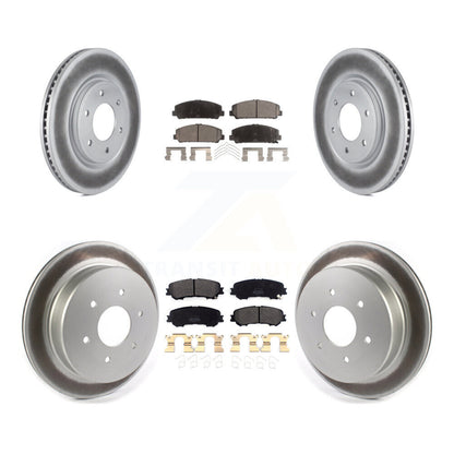 [Avant + Arrière] Kit de disque (revêtu) et plaquette (semi-métallique) de frein pour 2017-2023 Nissan TITAN KGF-101983