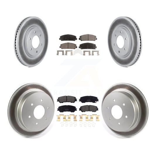 [Avant + Arrière] Kit de disque (revêtu) et plaquette (semi-métallique) de frein pour 2017-2023 Nissan TITAN KGF-101983