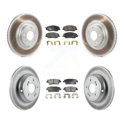 [Avant + Arrière] Kit de disque (revêtu) et plaquette (semi-métallique) de frein pour 2012 Hyundai Genesis 3.8L KGF-101985