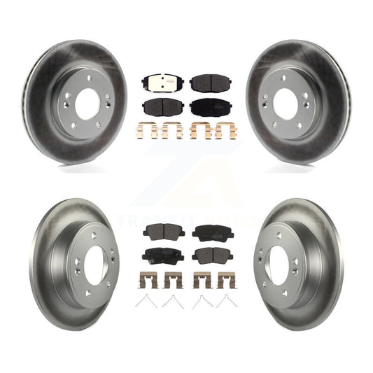 [Avant + Arrière] Kit de disque (revêtu) et plaquette (semi-métallique) de frein pour Kia Soul Forte Hyundai Elantra GT Kona Forte5 KGF-101987