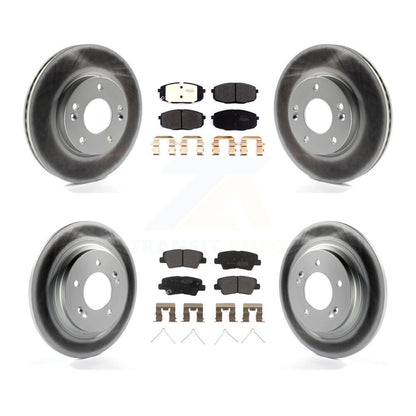 [Avant + Arrière] Kit de disque (revêtu) et plaquette (semi-métallique) de frein pour Hyundai Elantra GT Kia Forte Forte5 avec Electric Parking KGF-101988