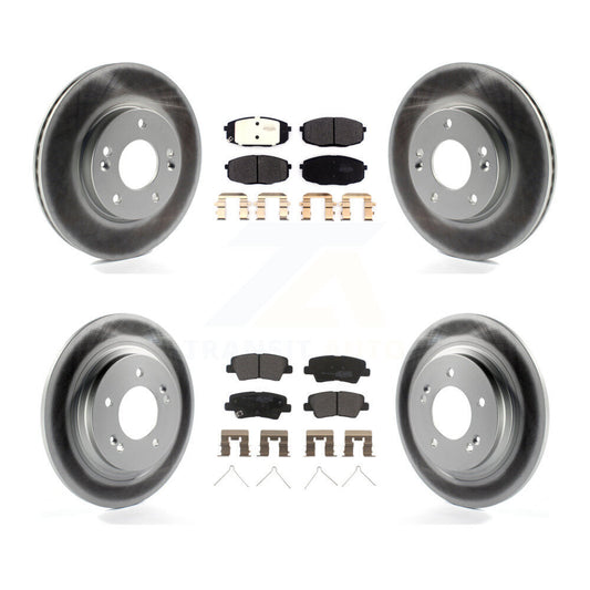 [Avant + Arrière] Kit de disque (revêtu) et plaquette (semi-métallique) de frein pour Hyundai Elantra GT Kia Forte Forte5 avec Electric Parking KGF-101988
