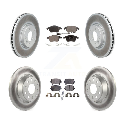 [Avant + Arrière] Kit de disque (revêtu) et plaquette (semi-métallique) de frein pour Volkswagen CC avec 340mm Diameter Rotor KGF-101991
