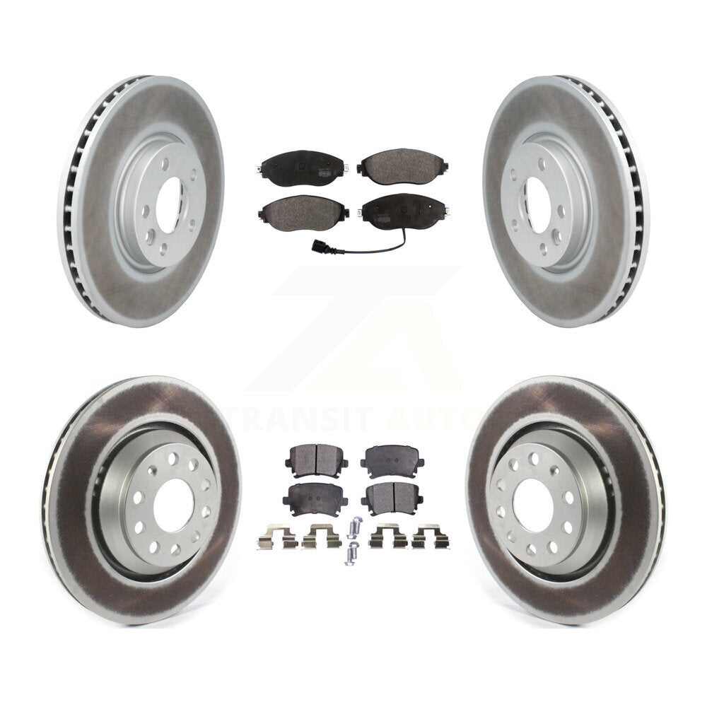 [Avant + Arrière] Kit de disque (revêtu) et plaquette (semi-métallique) de frein pour Volkswagen CC AWD KGF-101992