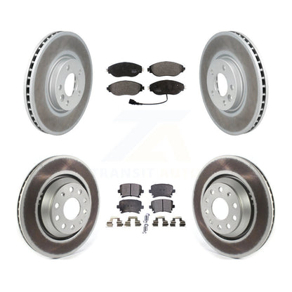 [Avant + Arrière] Kit de disque (revêtu) et plaquette (semi-métallique) de frein pour Volkswagen CC AWD KGF-101992