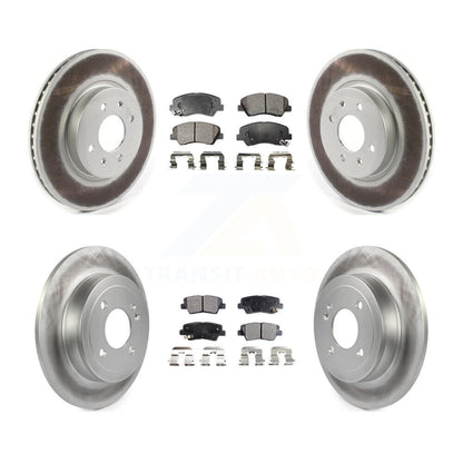 [Avant + Arrière] Kit de disque (revêtu) et plaquette (semi-métallique) de frein pour Kia Rio KGF-101993