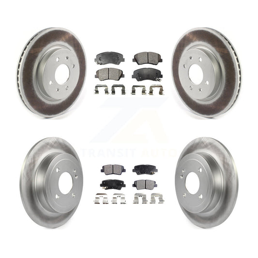 [Avant + Arrière] Kit de disque (revêtu) et plaquette (semi-métallique) de frein pour Kia Rio KGF-101993
