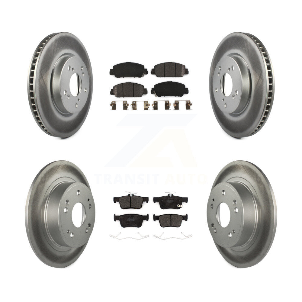 [Avant + Arrière] Kit de disque (revêtu) et plaquette (semi-métallique) de frein pour Honda Accord KGF-101994