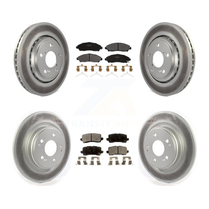 [Avant + Arrière] Kit de disque (revêtu) et plaquette (semi-métallique) de frein pour Acura MDX KGF-101997